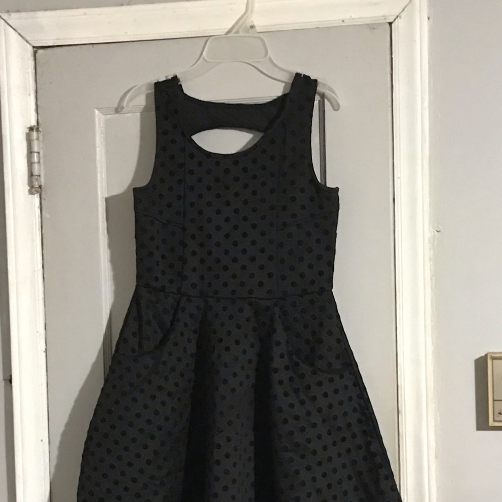 Black Polka Dot Dress + Pockets